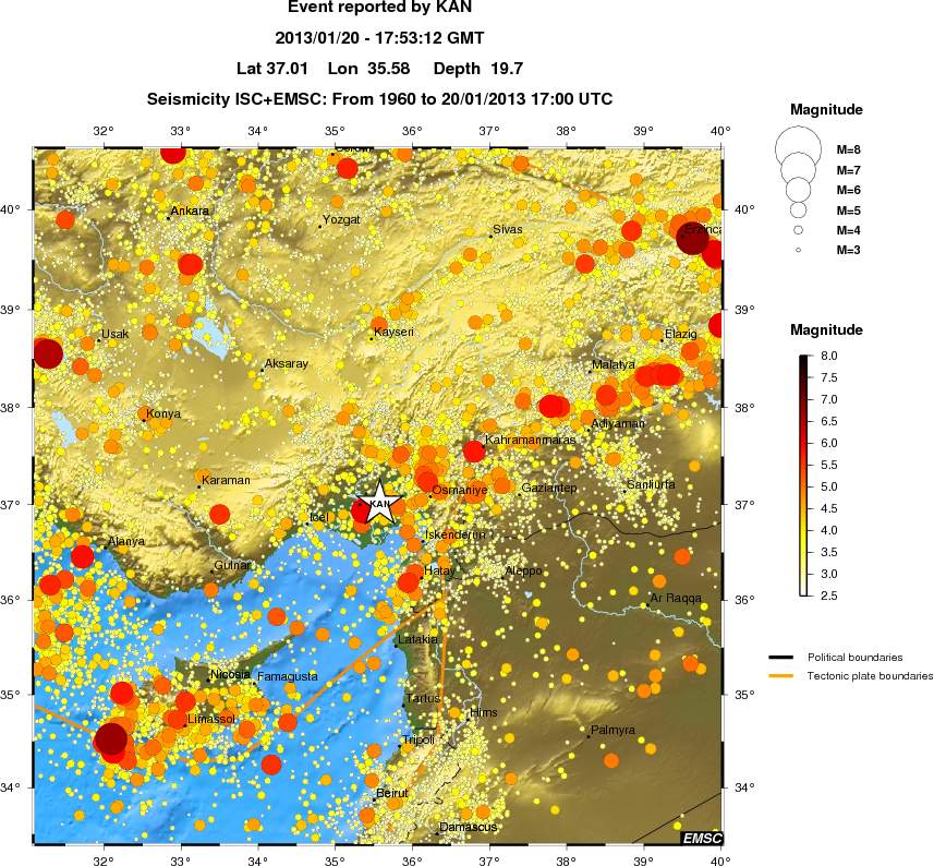 regional magnitude historical seismicity