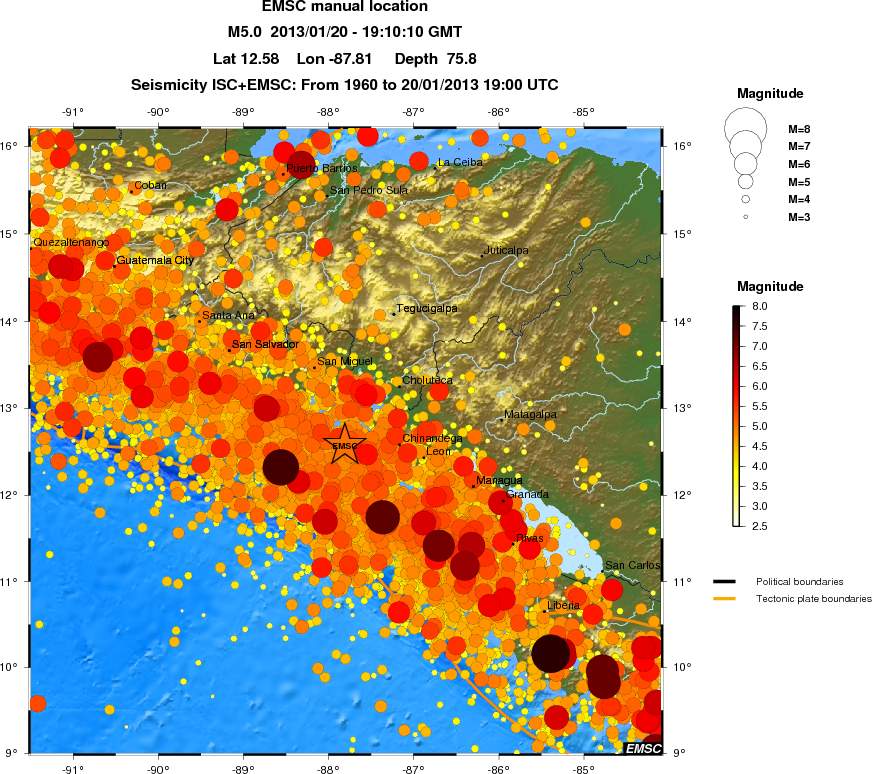 regional magnitude historical seismicity