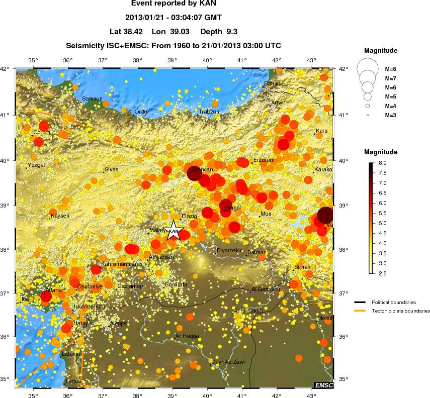 regional magnitude historical seismicity