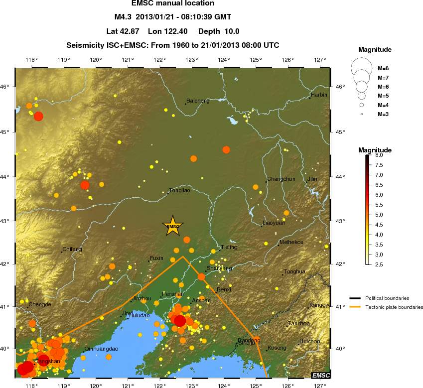regional magnitude historical seismicity