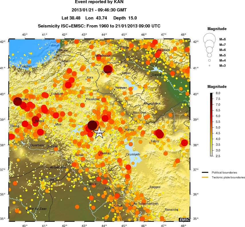 regional magnitude historical seismicity