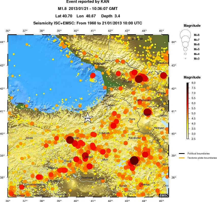 regional magnitude historical seismicity