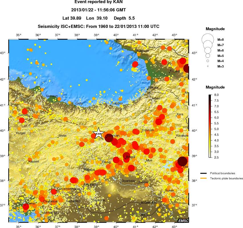 regional magnitude historical seismicity