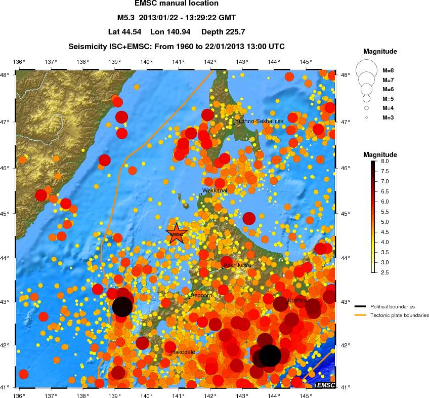 regional magnitude historical seismicity