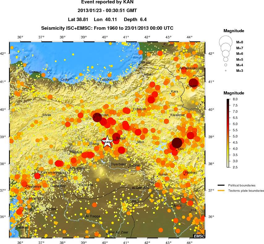 regional magnitude historical seismicity