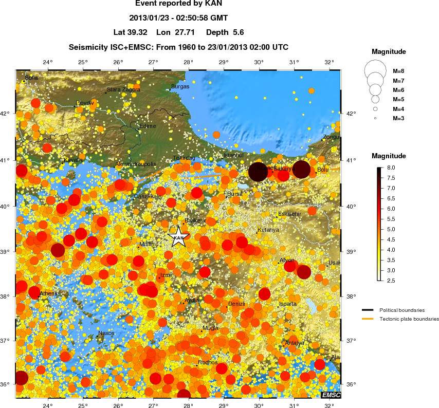 regional magnitude historical seismicity