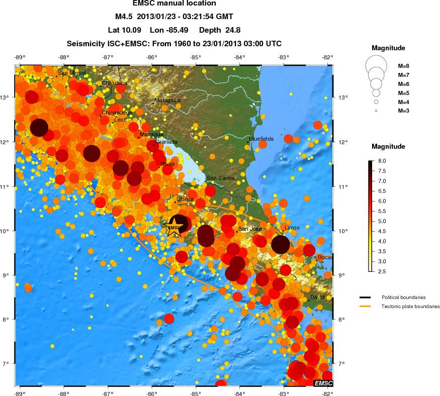 regional magnitude historical seismicity