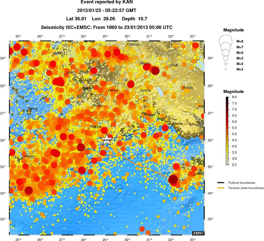 regional magnitude historical seismicity