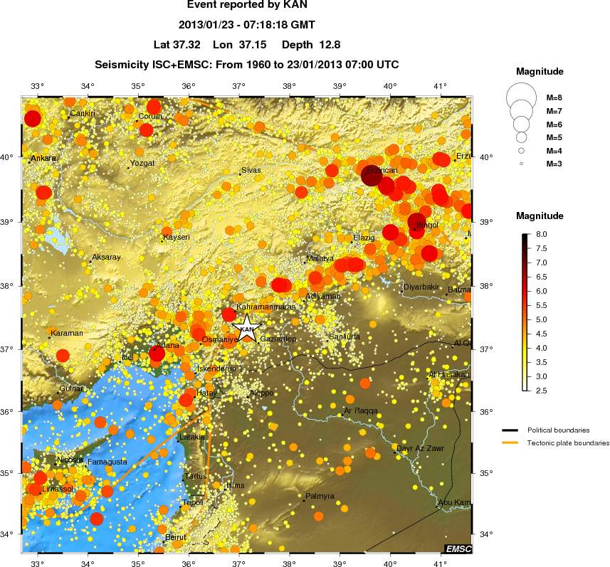 regional magnitude historical seismicity