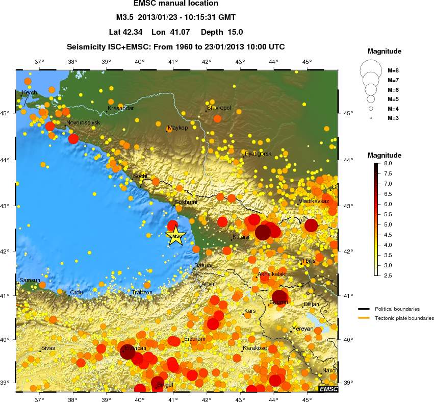regional magnitude historical seismicity