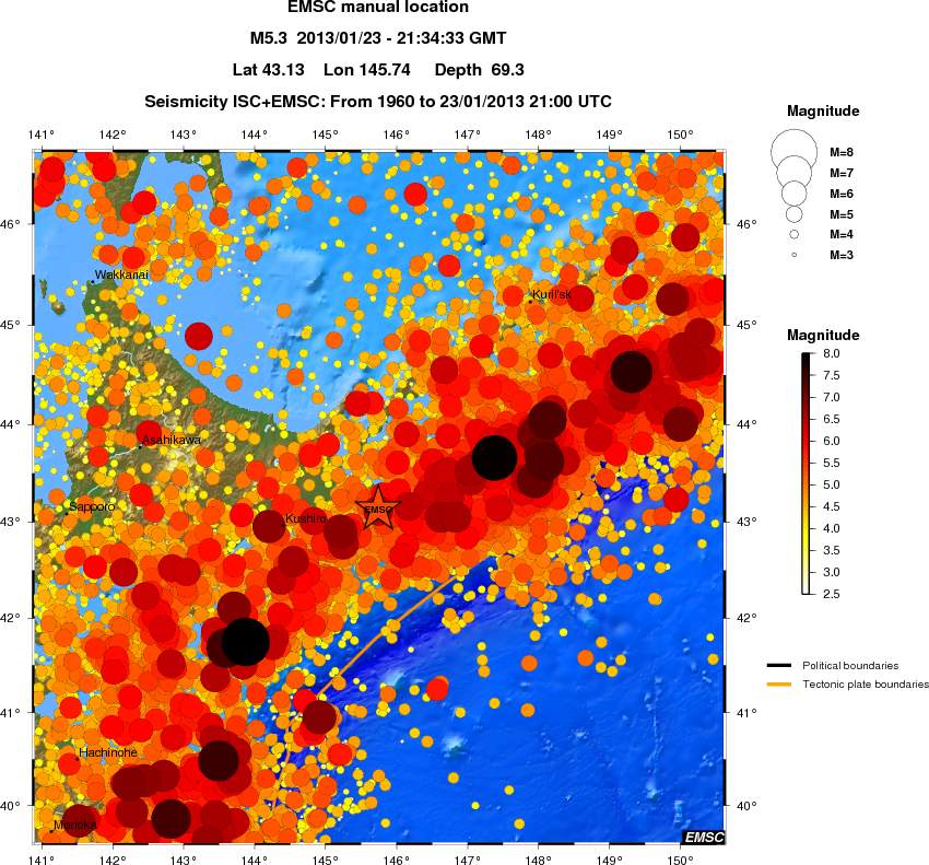 regional magnitude historical seismicity