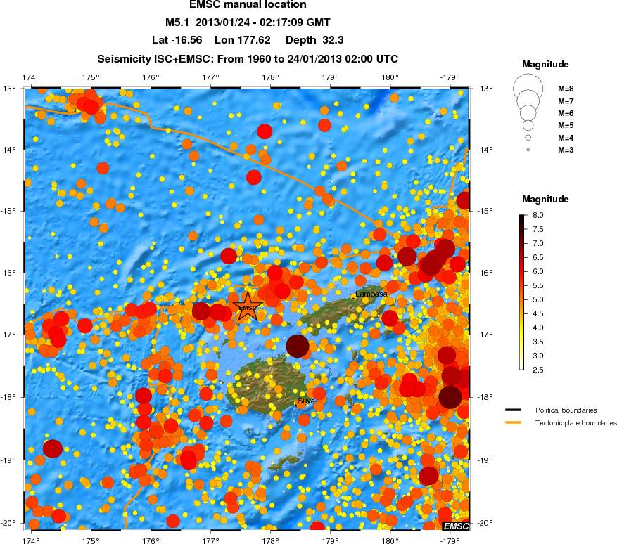 regional magnitude historical seismicity