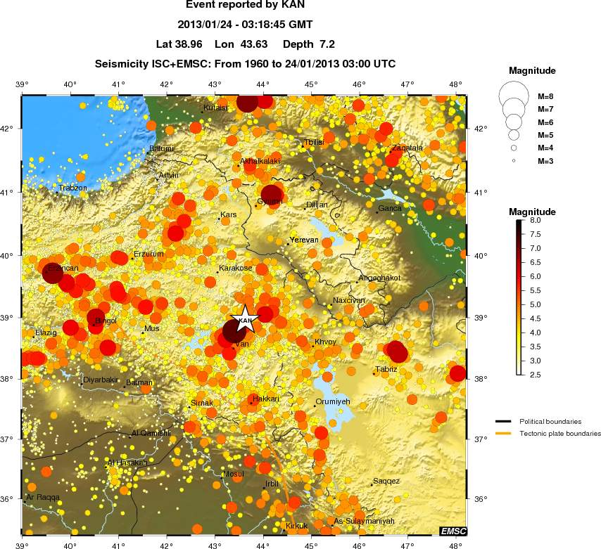 regional magnitude historical seismicity