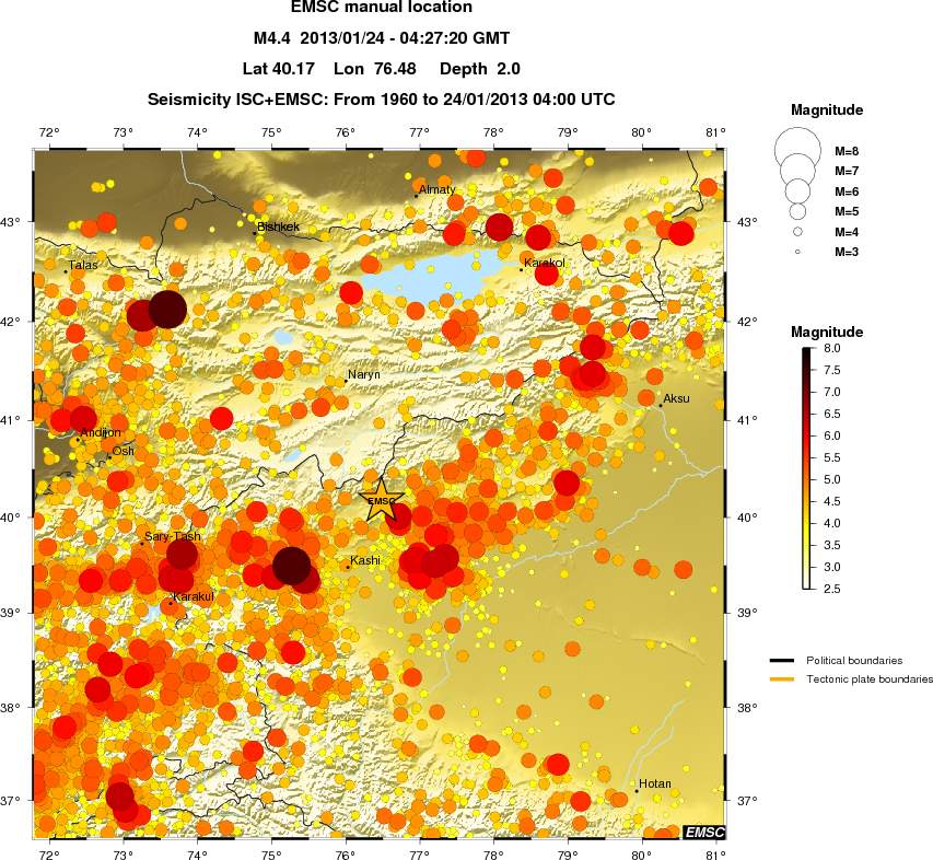 regional magnitude historical seismicity