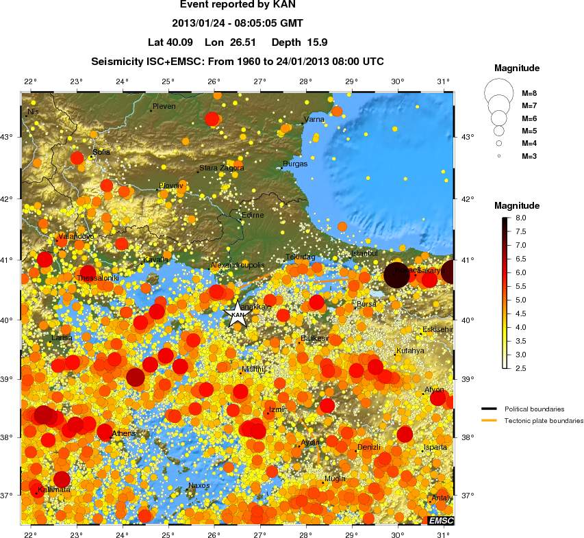 regional magnitude historical seismicity
