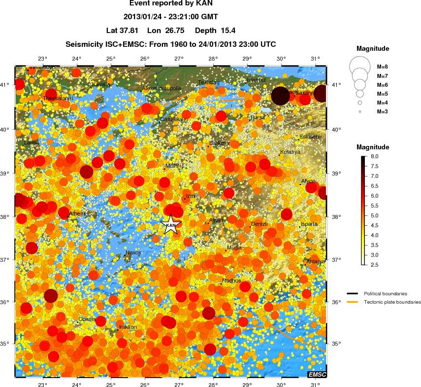 regional magnitude historical seismicity
