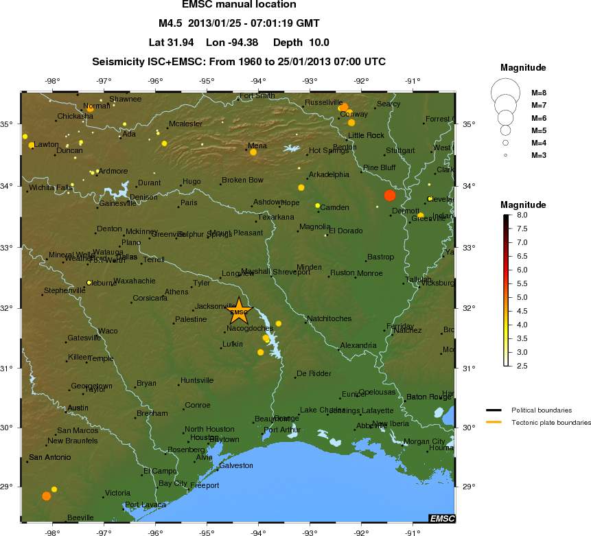 regional magnitude historical seismicity