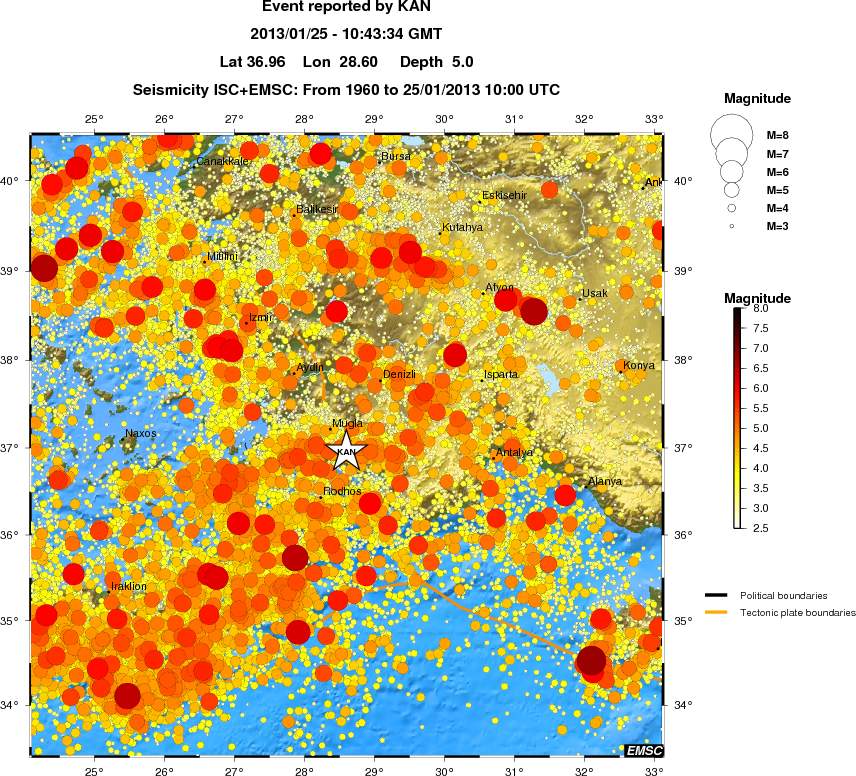 regional magnitude historical seismicity