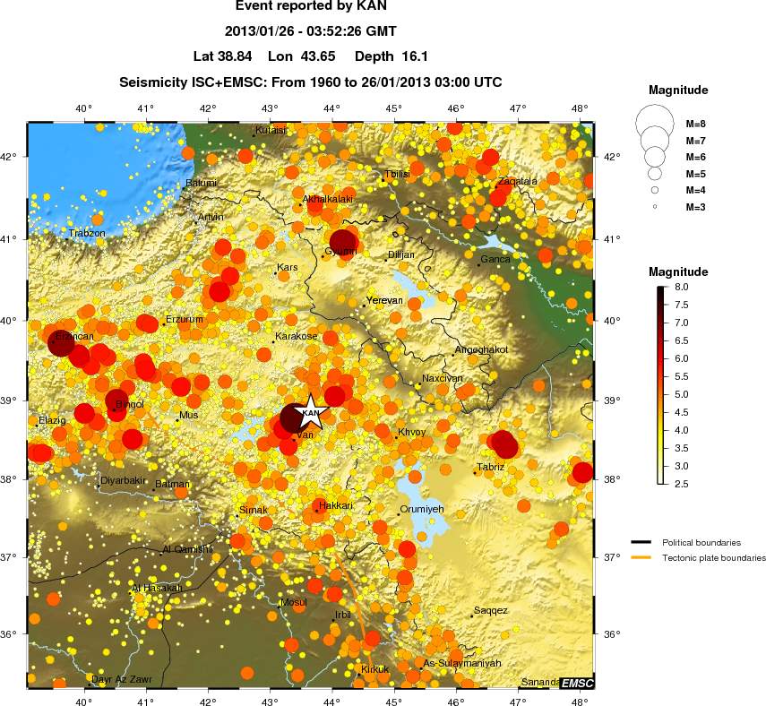 regional magnitude historical seismicity