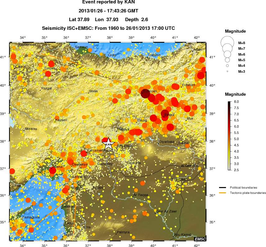 regional magnitude historical seismicity