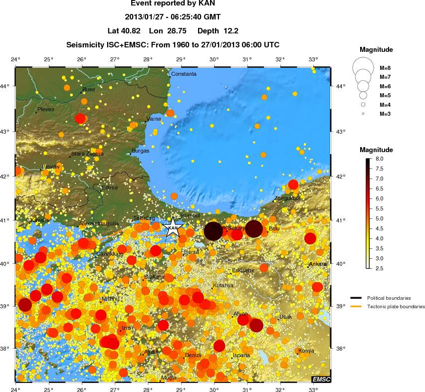regional magnitude historical seismicity