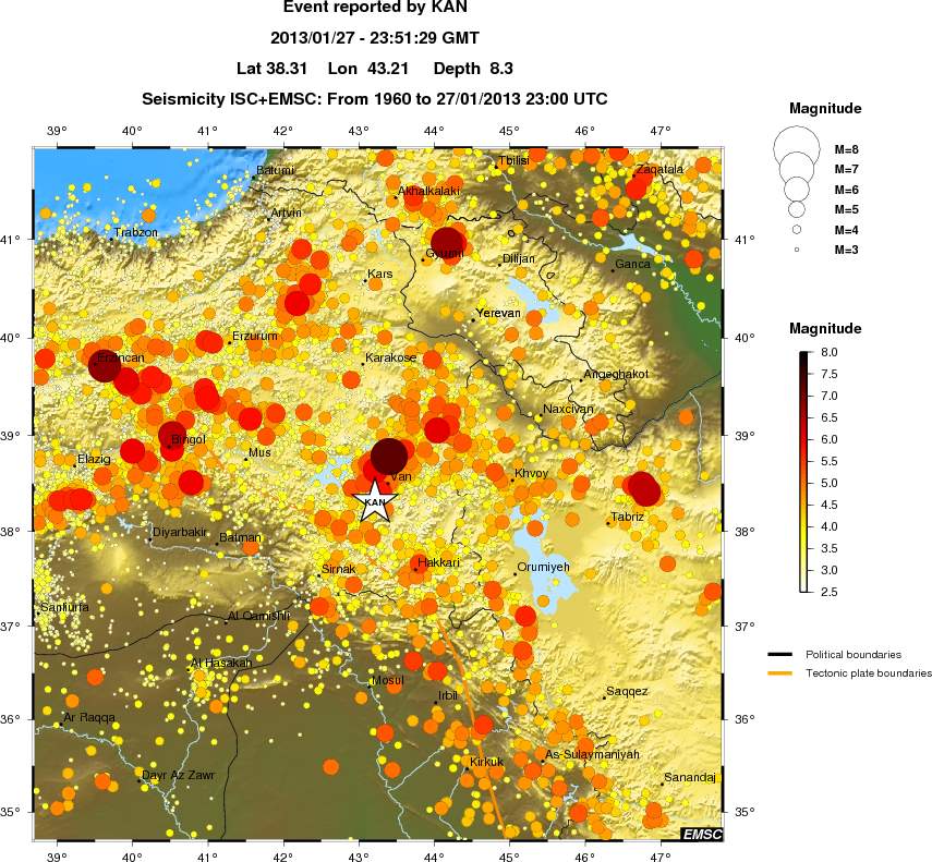 regional magnitude historical seismicity