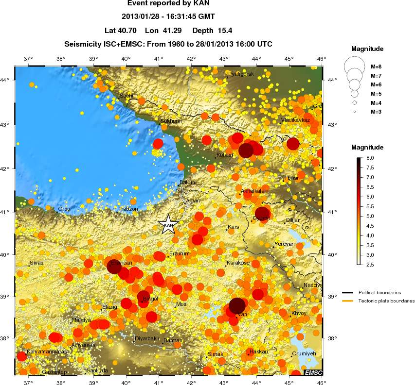 regional magnitude historical seismicity