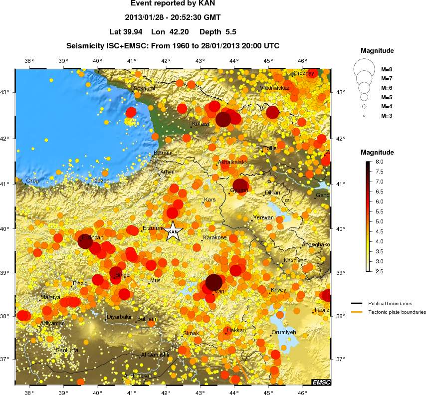 regional magnitude historical seismicity
