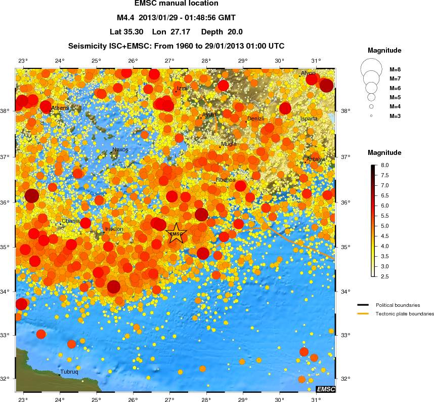 regional magnitude historical seismicity