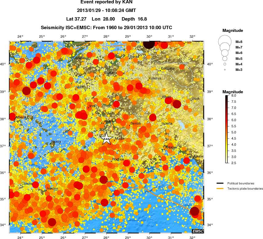 regional magnitude historical seismicity
