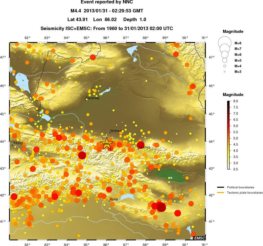 regional magnitude historical seismicity