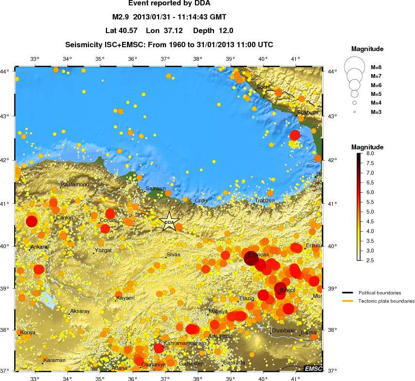regional magnitude historical seismicity