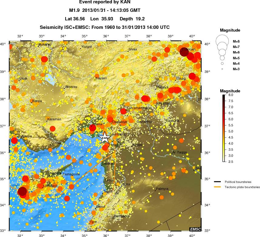 regional magnitude historical seismicity