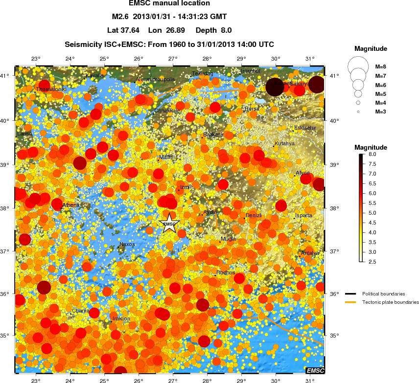 regional magnitude historical seismicity