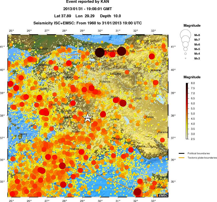 regional magnitude historical seismicity