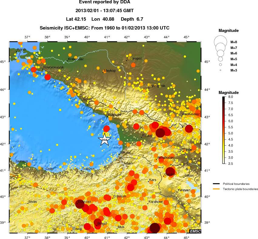 regional magnitude historical seismicity
