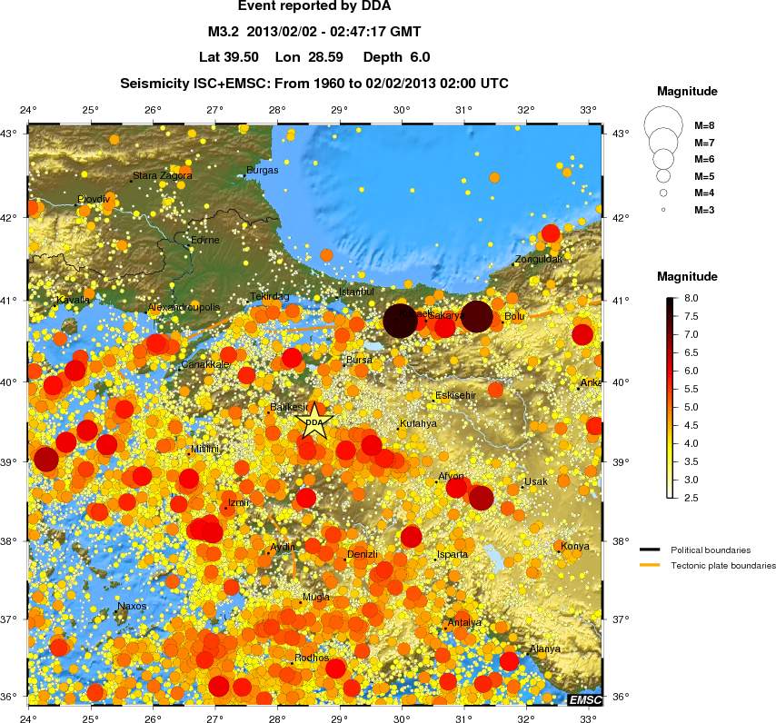 regional magnitude historical seismicity