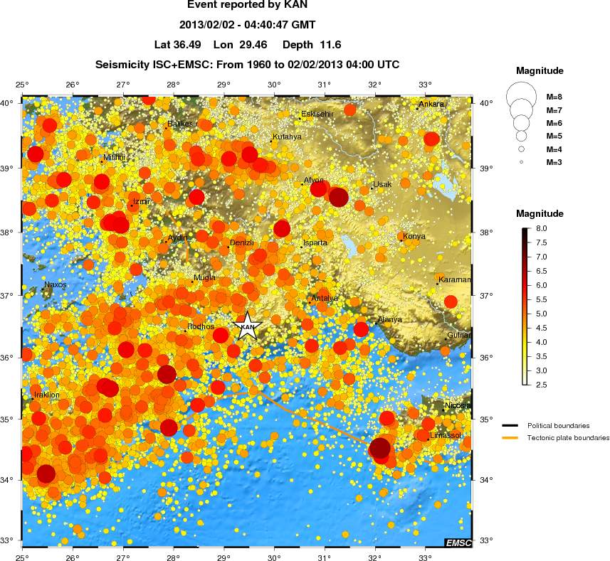 regional magnitude historical seismicity