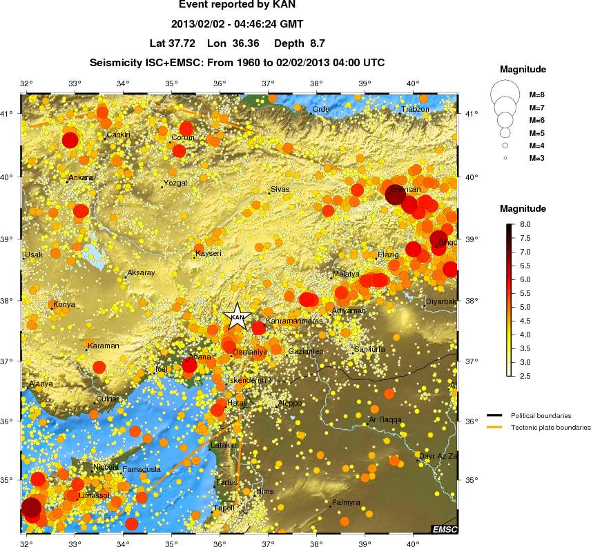 regional magnitude historical seismicity