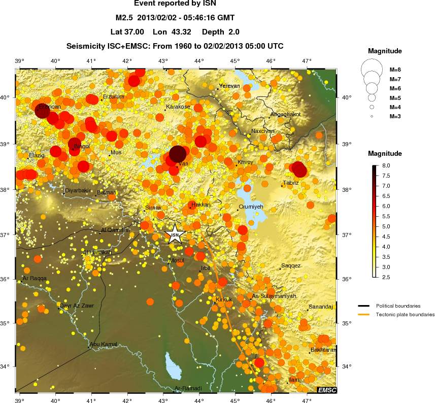 regional magnitude historical seismicity