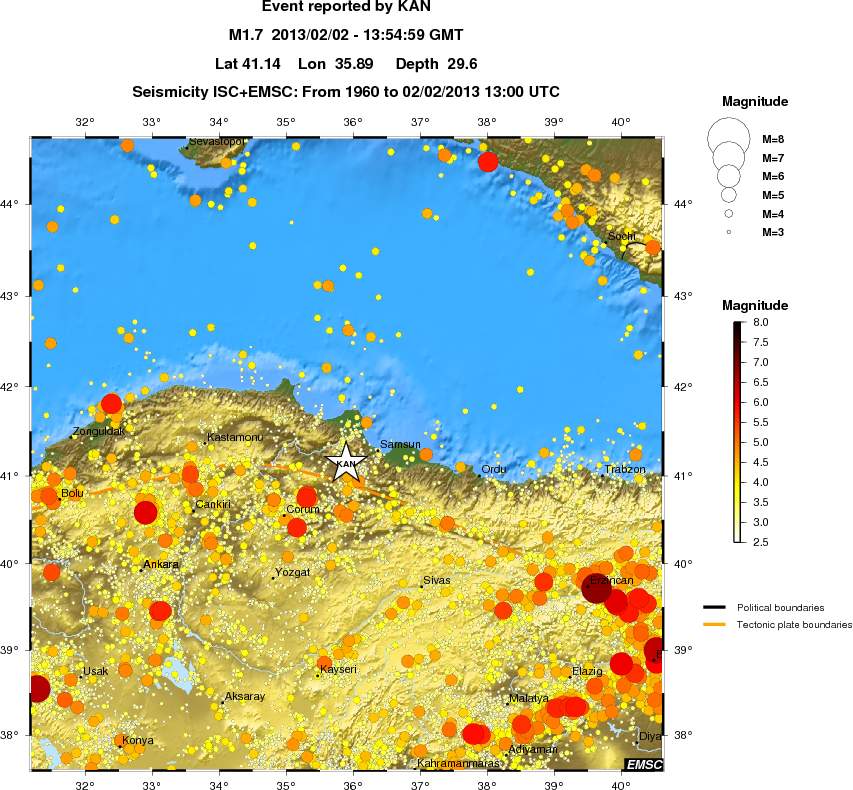 regional magnitude historical seismicity