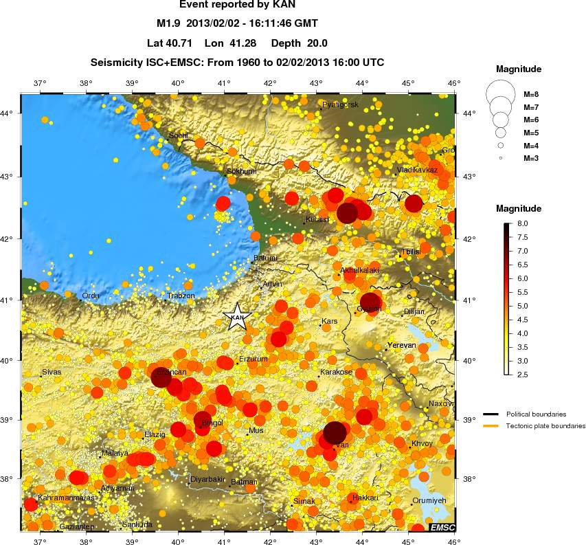 regional magnitude historical seismicity