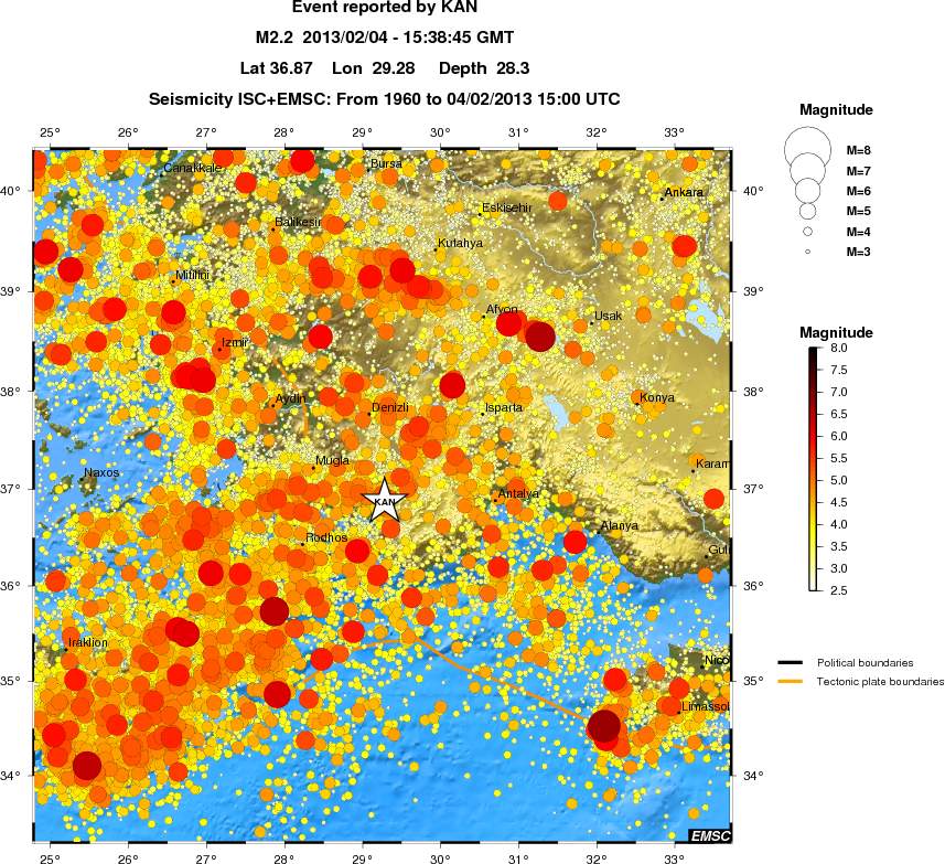 regional magnitude historical seismicity