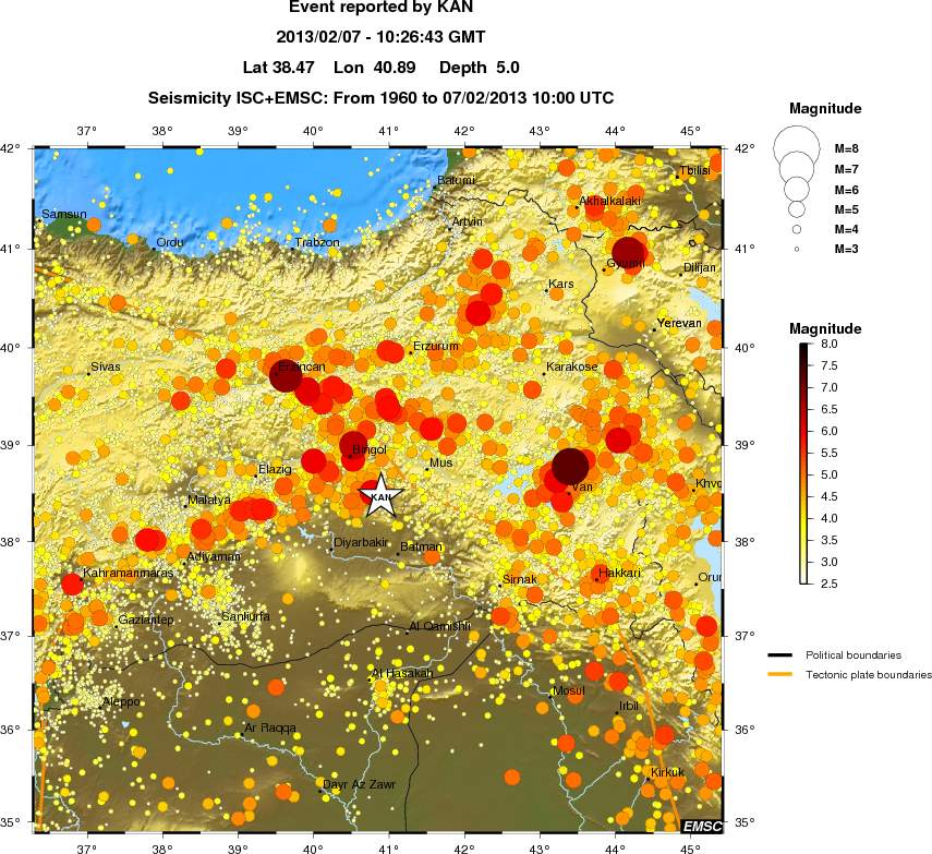 regional magnitude historical seismicity