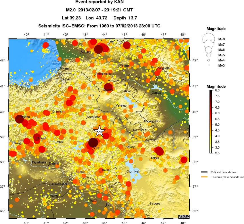 regional magnitude historical seismicity