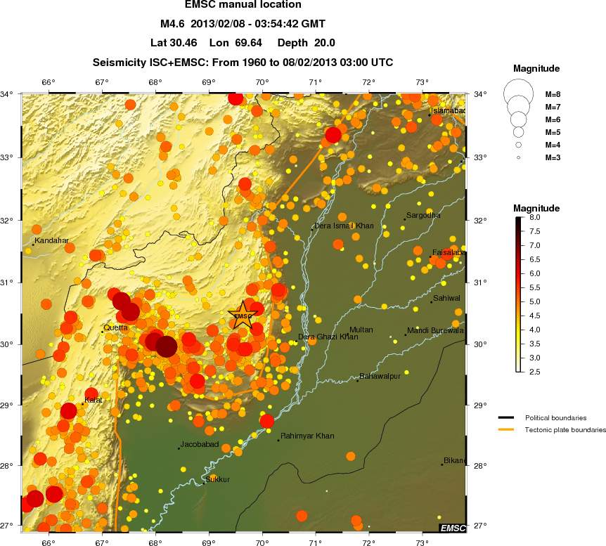 regional magnitude historical seismicity