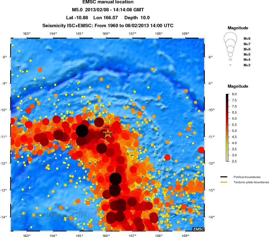 regional magnitude historical seismicity
