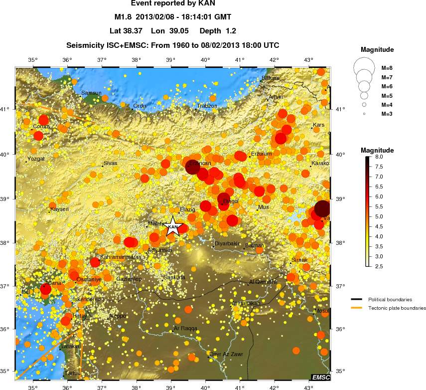 regional magnitude historical seismicity