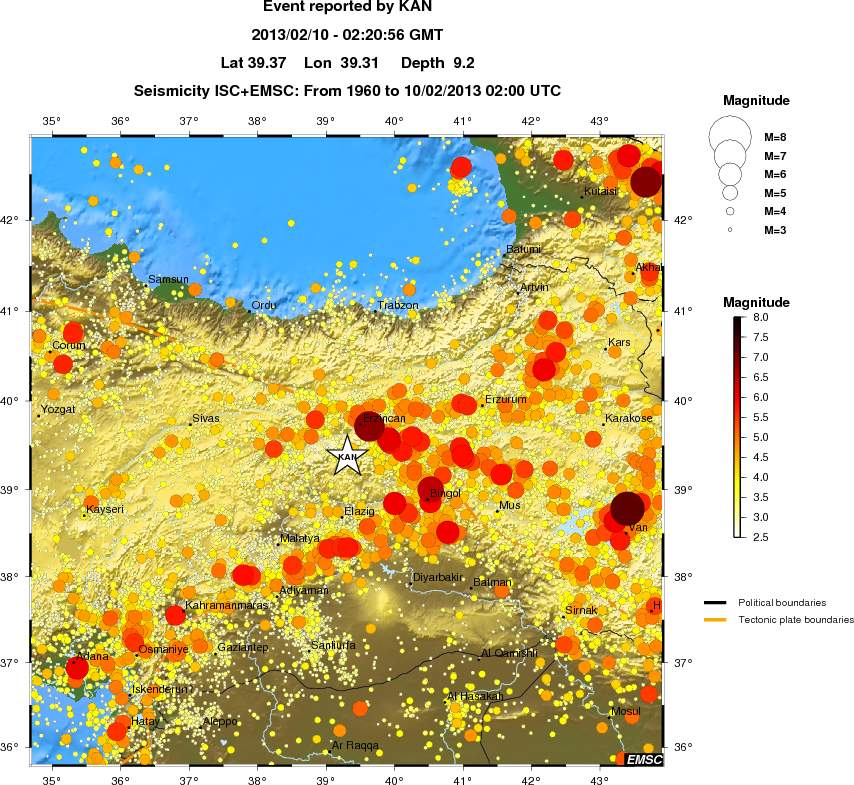 regional magnitude historical seismicity