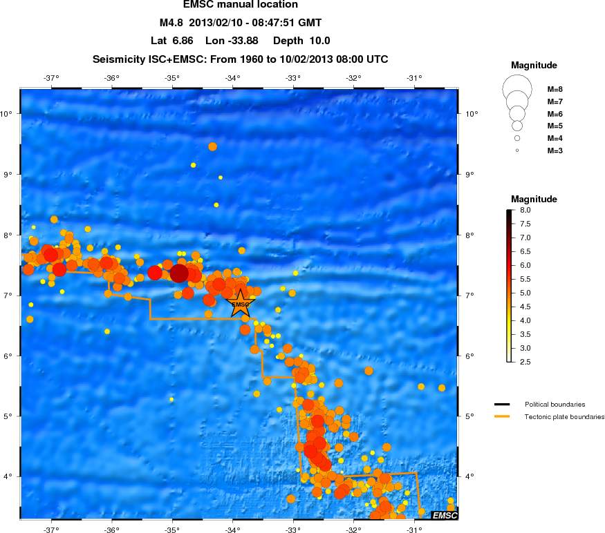 regional magnitude historical seismicity